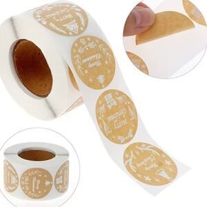 500pcs/roll Christmas Gift Wrapping Self-adhesive Sticker Labels